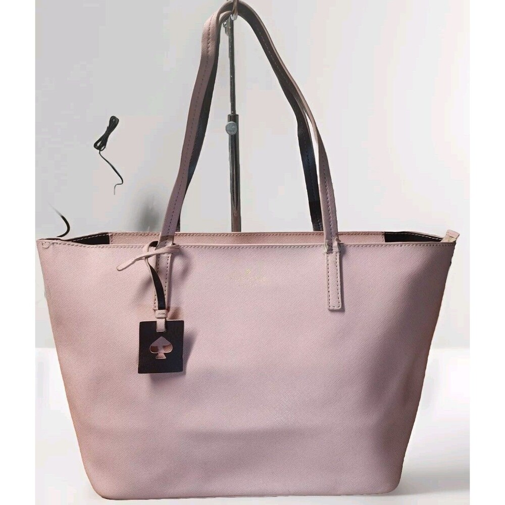 Kate Spade Pale Pink Saffiano Leather Large Zipper Tote